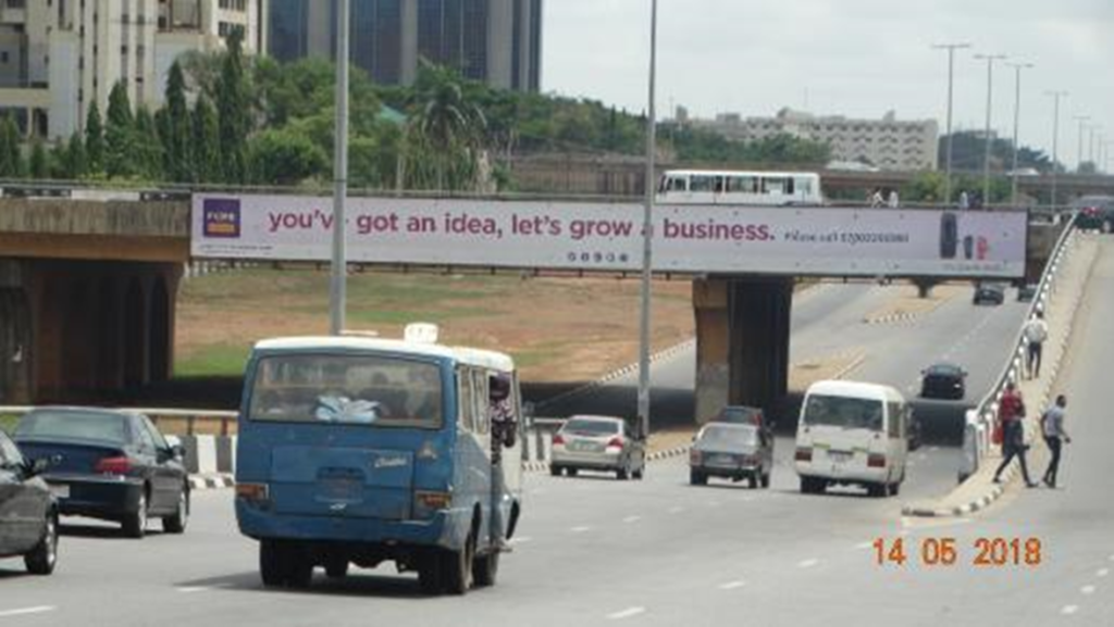 Bridge Panel Billboard At Presidential Airport Route By Independence Avenue, Abuja