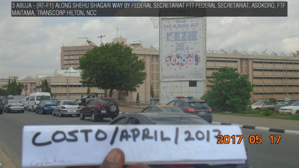 Portrait Billboard By Federal Secretariat Shehu Shagari Way FTT Asokoro, Abuja