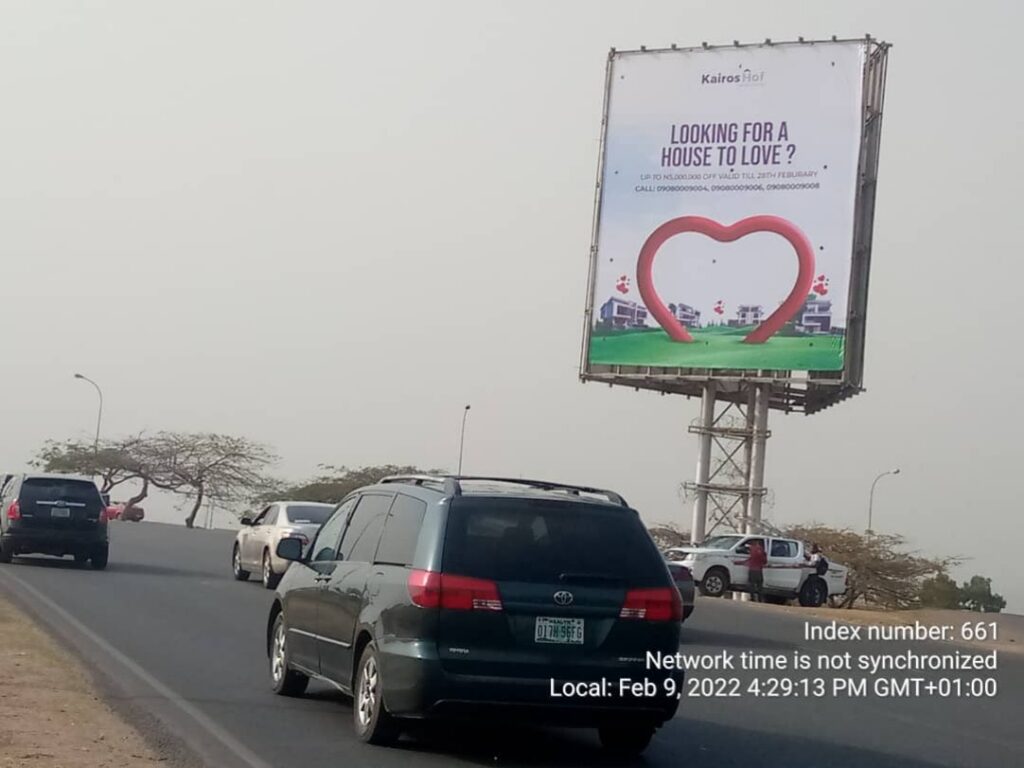 Portrait Billboard By Mabushi Interchange Along Sanni Abacha Way, Abuja