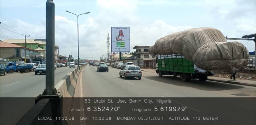Portrait Billboard Iyaro Road By Urubi Junction, Benin