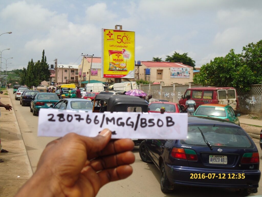 Portrait Billboard Ladoke Akintola Boulevard By Garki Market, Abuja