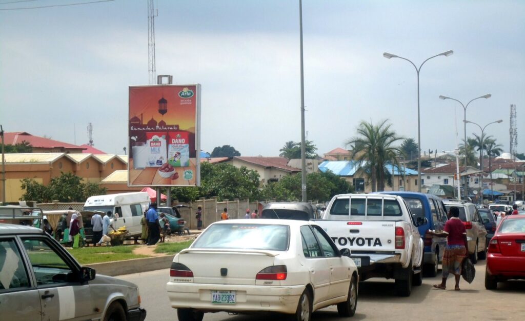 Portrait Billboard Ladoke Akintola Boulevard By Garki Market FTF Abuja
