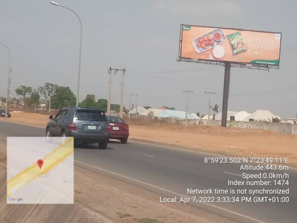 Unipole Billboard By Alieta Along Airport Road, Abuja