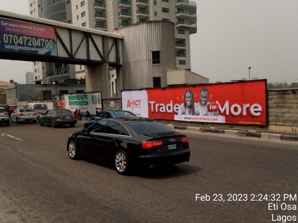 Wallmount Billboard Opposite Exxon Mobil Victoria Island, Lagos