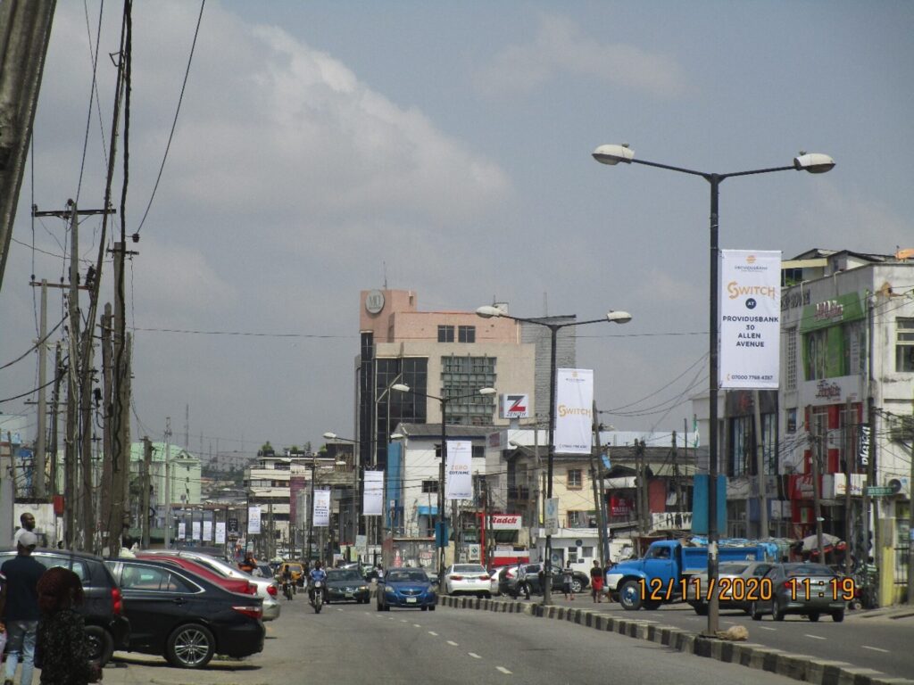 Lamp poles Along Allen Avenue Ikeja, Lagos