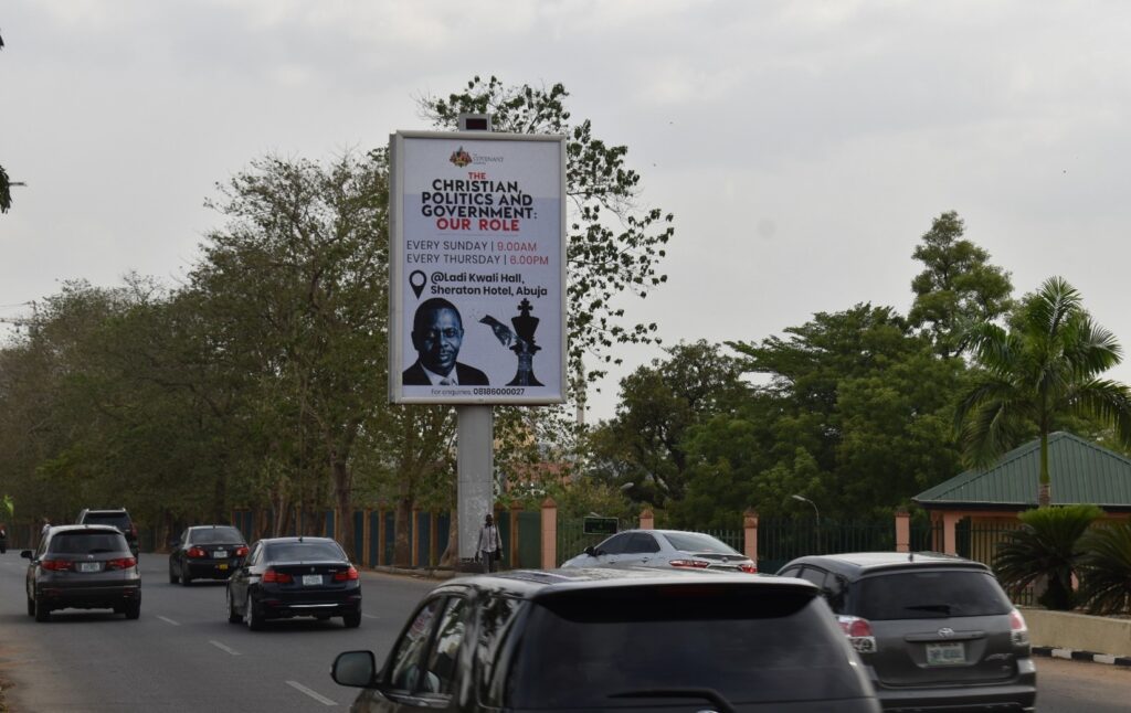 Portrait Billboard At Transcorp Hilton By Shehu Shagari Way, Abuja