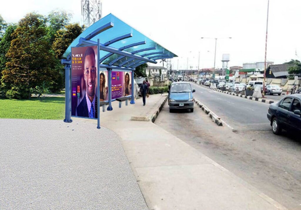 Bus Shelter Branding At Airport Road Cenotaph MMA2, Lagos