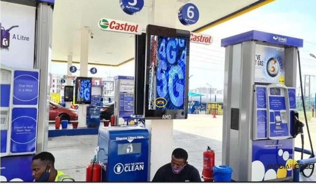 Digital Screens At ENYO Petrol Station Ikate Lekki, Lagos