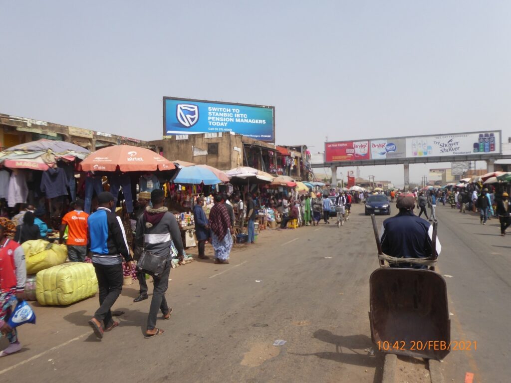 Rooftop Billboard By Taminus Market Murtala Mohammed Way, Jos