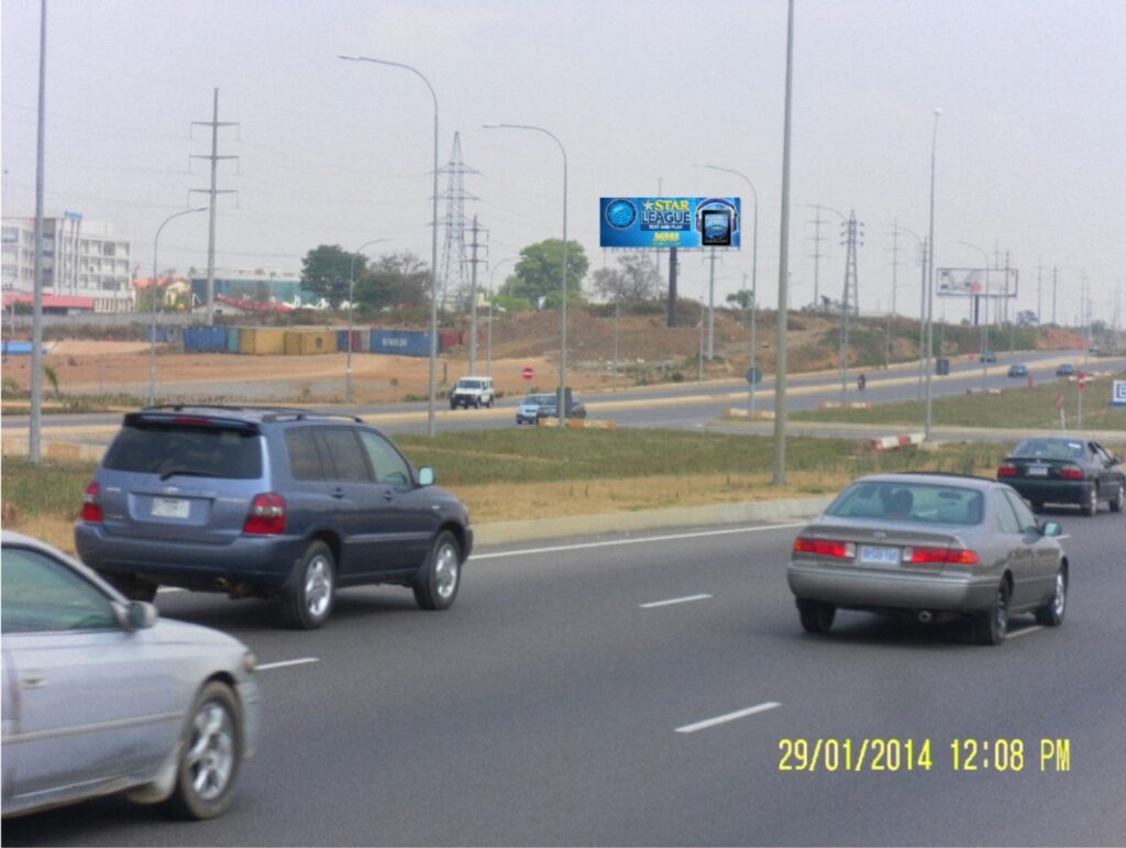 Unipole Billboard Along Airport Road After Dantata, Abuja FTF Airport