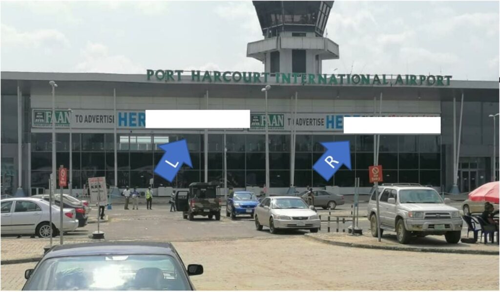 Wallmount Billboard In Between Arrival and Departure PHCIA, Port-harcourt