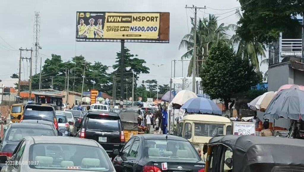 Double Face Gantry By Addo Roundabout, Ajah FTT Ado Market