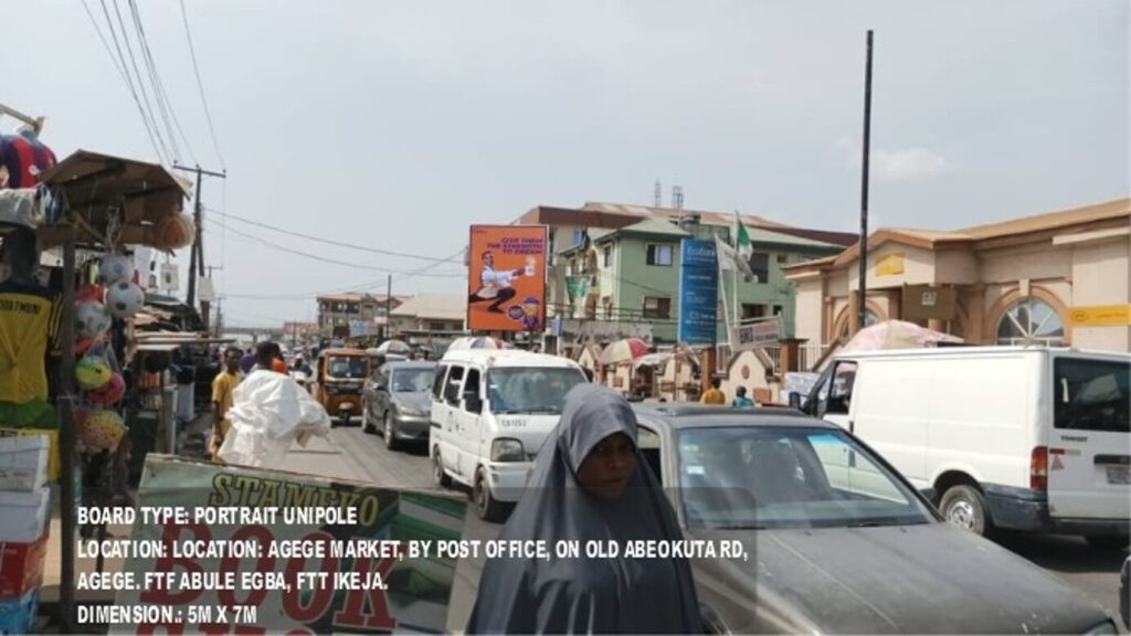 Portrait Billboard At Agege Market By Old Abeokuta Road Agege, Lagos