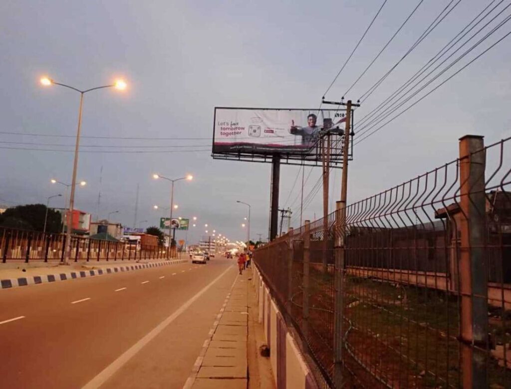 Unipole Billboard Along Aba Expressway by Former NDDC Office, Port Harcourt