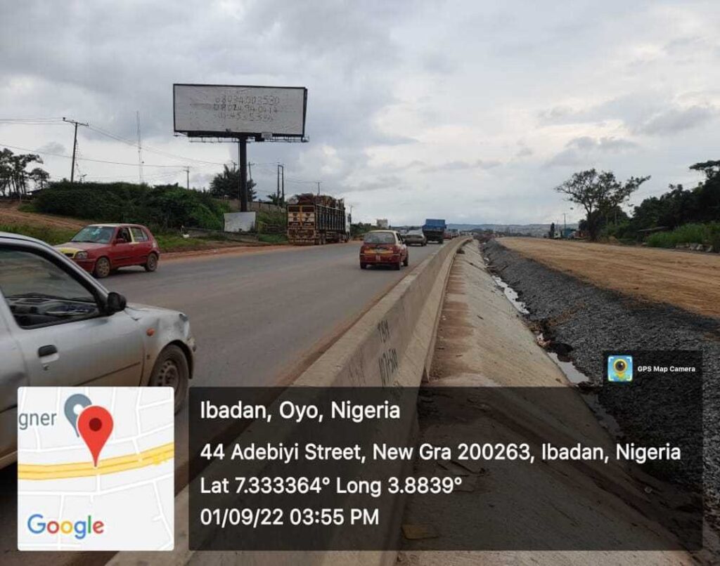 Unipole Billboard At NASFAT Bus-stop Lagos-Ibadan Expressway FTT Iwo Road