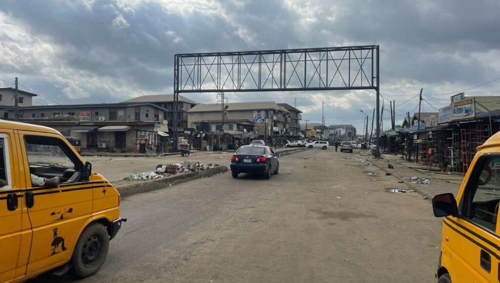 Gantry Billboard At Ladipo Market Junction, Lagos